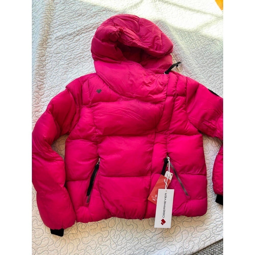 Obermeyer Girl's Pink Hooded Puffer Isla Jacket‎ Size Medium (10/12) Ski/Snow